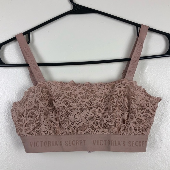 Victoria's Secret Other - Victoria’s Secret Tan Floral Lace Bra